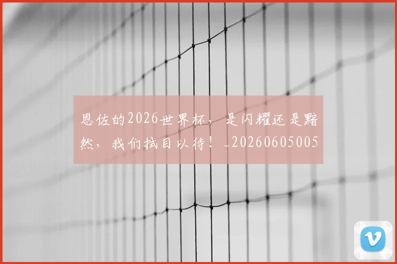 恩佐的2026世界杯，是闪耀还是黯然，我们拭目以待！_20260605005142
